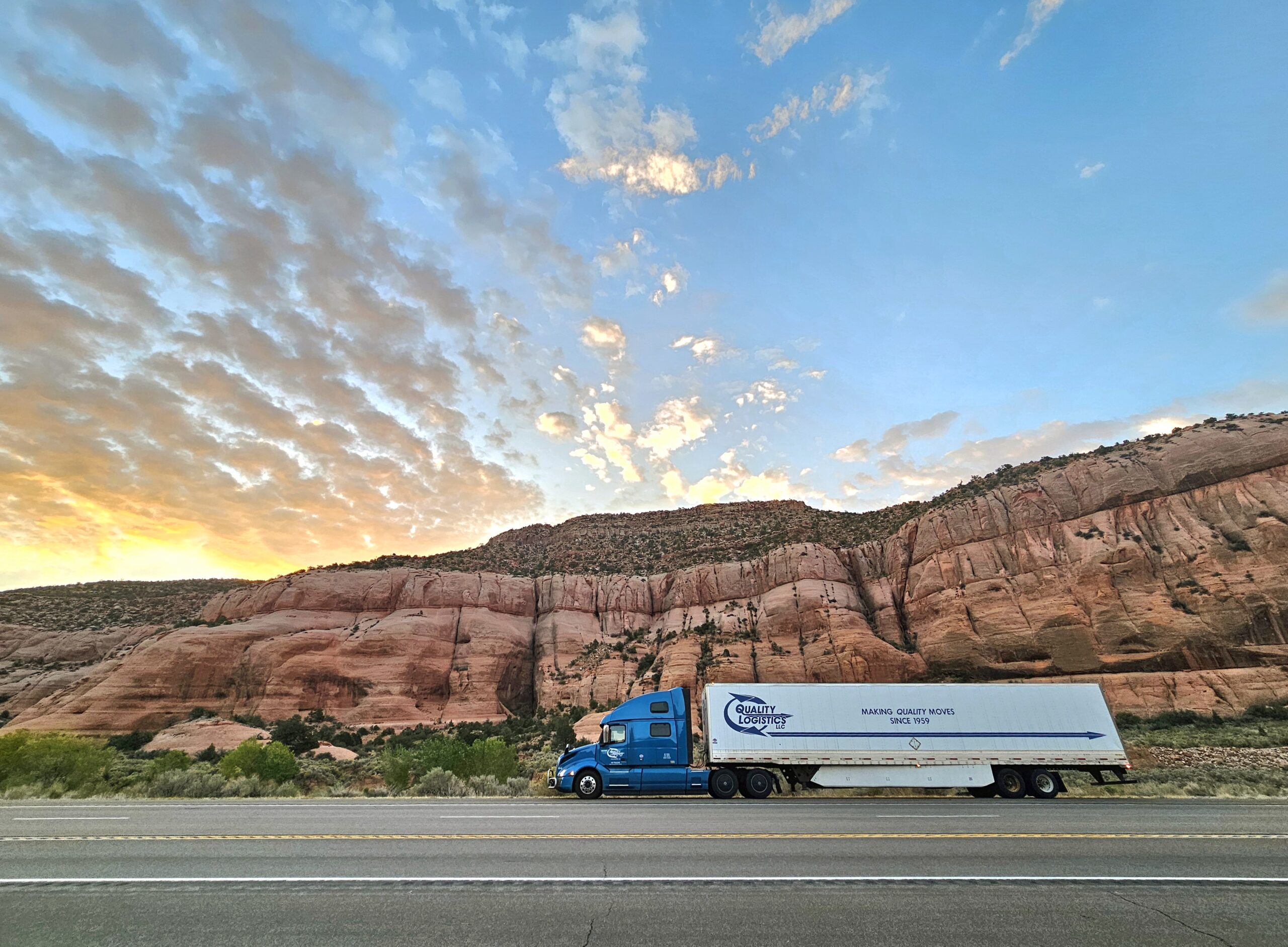 F18 next to Quality Logistics Volvo